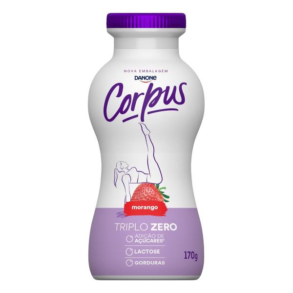 Iogurte Líquido Zero Lactose Corpus Morango 170g