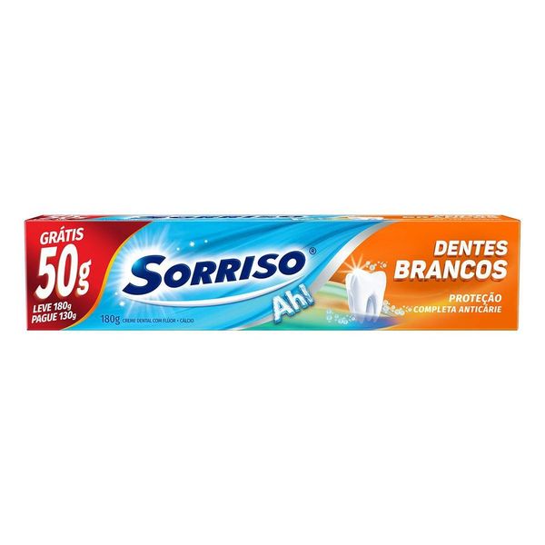 Creme Dental Sorriso Dentes Brancos 180g Promo Embalagem economica! Leve mais por menos