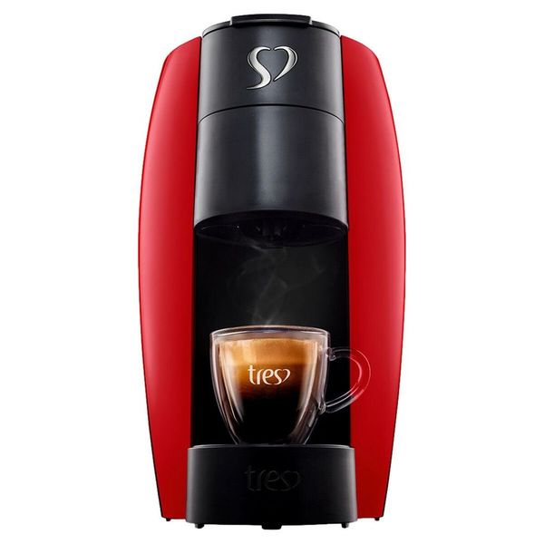 Cafeteira Espresso e Multibebidas Tres Lov 110v Vermelha 3 Corações