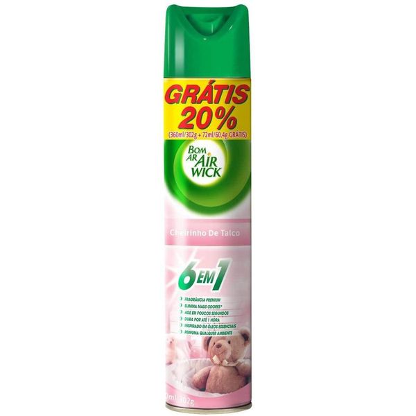 Aromatizador Bom Ar Aerossol Cheirinho de Talco 432ml Oferta