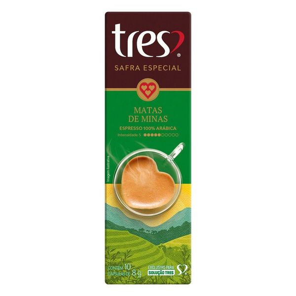 Capsula de Café Espresso Mata De Minas 3 Corações 10 unid