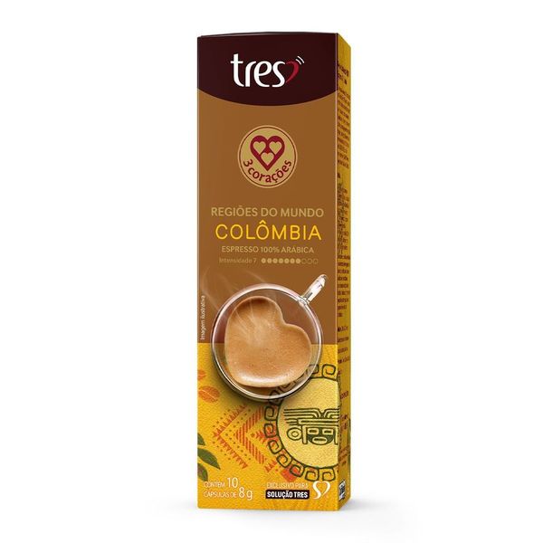 Capsula de Café Espresso Colômbia 3 Corações 10 unid