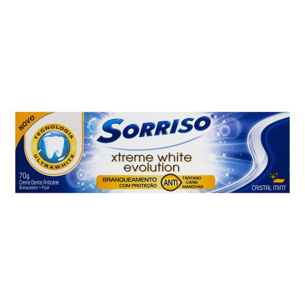 Creme Dental Para Branqueamento Sorriso Xtreme White Evolution Cristal Mint 70g