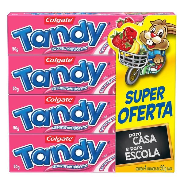 Creme Dental Infantil Colgate Tandy Tutti Frutti 50g 4 unidades