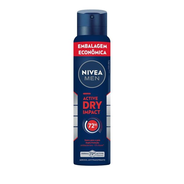NIVEA MEN Desodorante Antitranspirante Aerossol Active Dry Impact 200ml