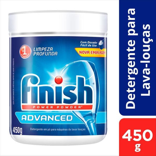 Detergente para Lava Louças em Pó Finish Power Powder Advanced 450g