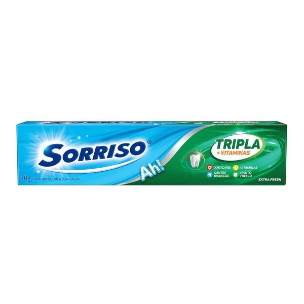 Creme Dental Sorriso Tripla Mais Vitaminas 70g