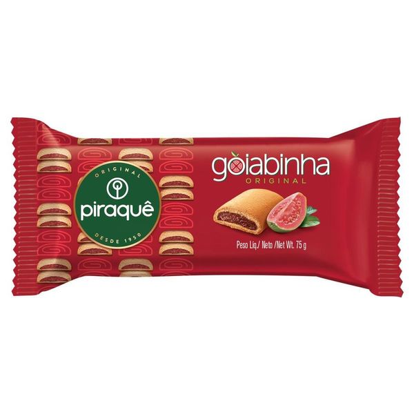 Biscoito Recheio Goiabinha Piraquê 75g Biscoito Recheio Goiabinha Piraquê 75g