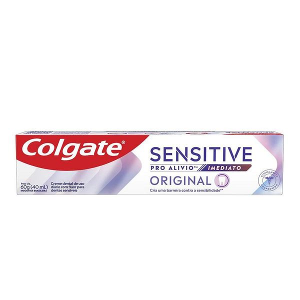 Creme Dental Para Sensibilidade Colgate Sensitive Pro Alívio Imediato Original 60g