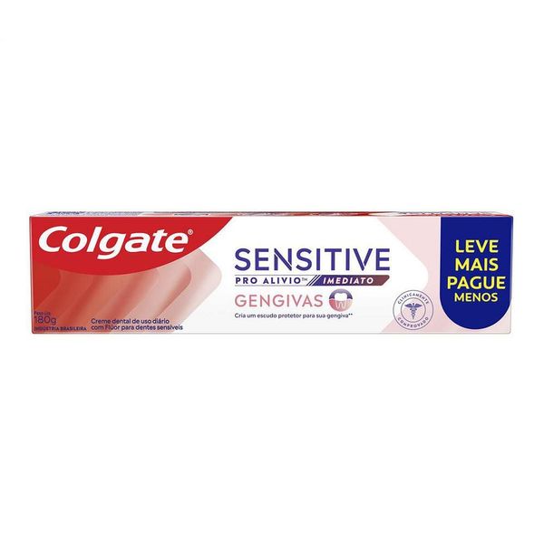 Creme Dental Para Sensibilidade Colgate Sensitive Pro Alivio Imediato Gengivas 180g