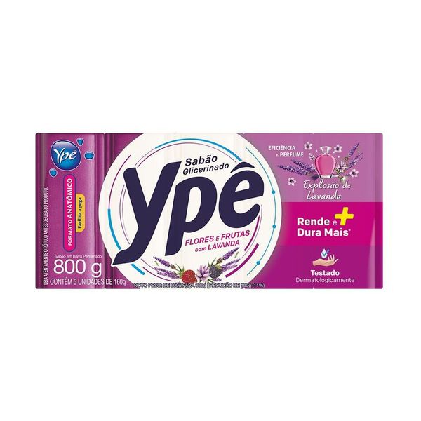 Sabão em Barra Ypê Flores e Frutas 800g Sabão em Barra Ypê Flores e Frutas 800g