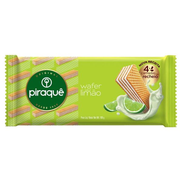 Biscoito Wafer Recheio Limão Piraquê 100g