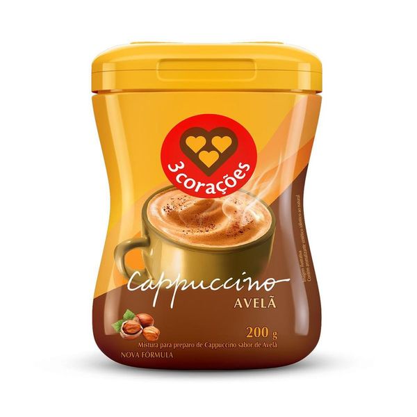 Cappuccino Avelã 3 Corações Pote 200g