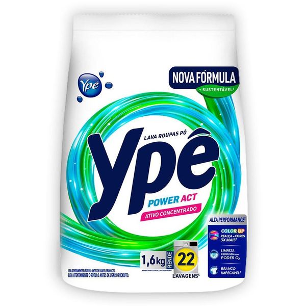 Sabão em Pó Ypê Power Act Sachê 1,6Kg