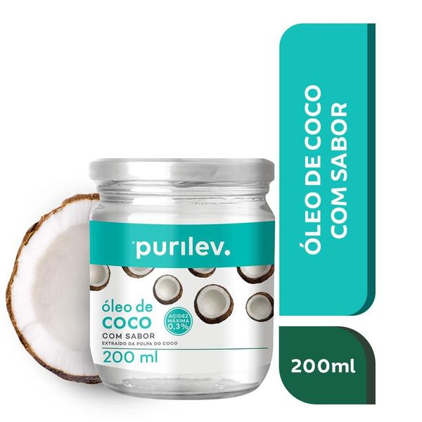 Óleo de Coco com sabor Purilev 200ml