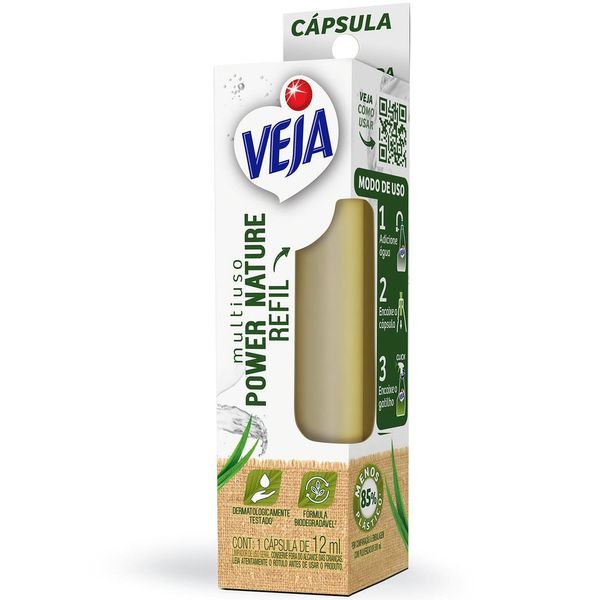 Refil Limpador Multiuso Veja Power Nature Rende 500ml Concentrado