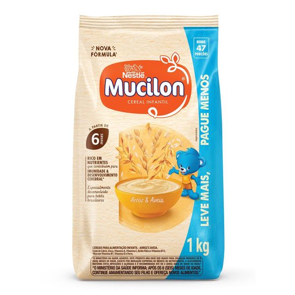 Cereal Infantil Mucilon Arroz e Aveia 1kg