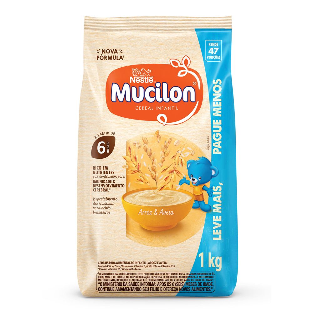 Cereal Infantil Mucilon Arroz e Aveia 1kg