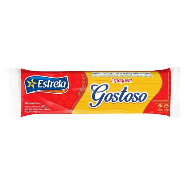 Macarrão Espaguete Estrela Gostoso 400g