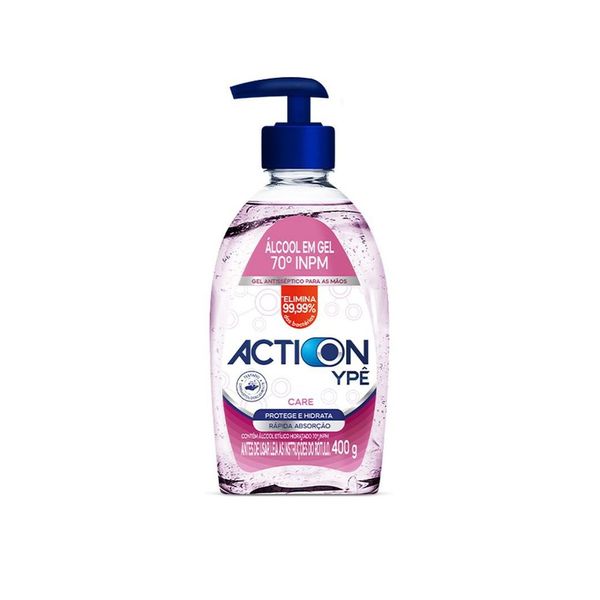 Álcool em Gel Antisseptico Action Ypê Care 400g