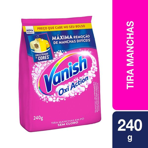 Tira Manchas Vanish em Pó Oxi Action para roupas coloridas refil econômico 240g