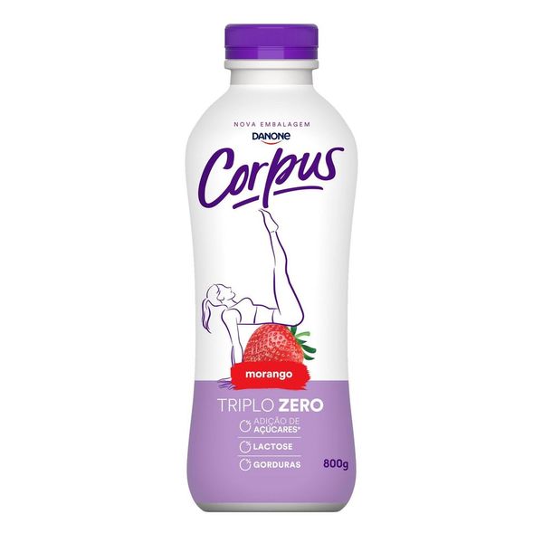Iogurte Líquido Zero Lactose Corpus Morango 800g