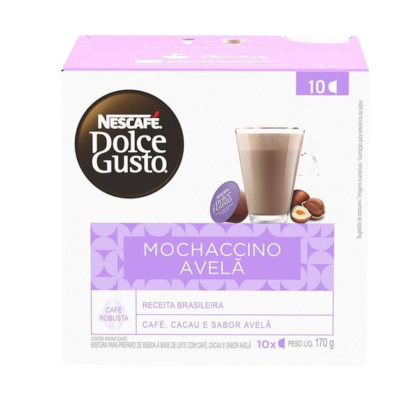 Café em Cápsula Nescafé Dolce Gusto MOCHACCINO AVELÃ 10 Cápsulas