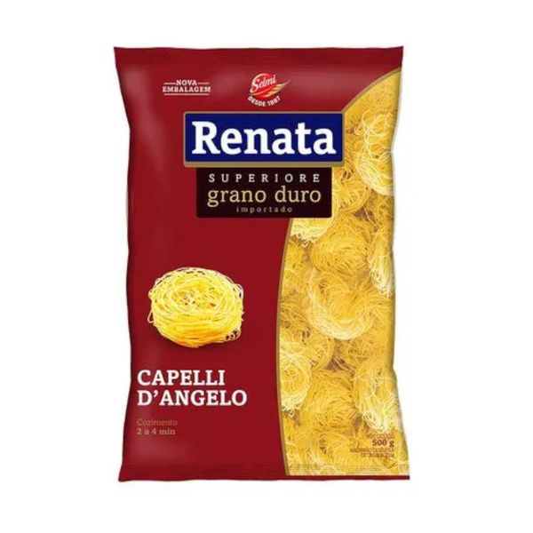 Macarrão Grano Duro Renata Superiore Capelli D'Angelo Embalagem 500g