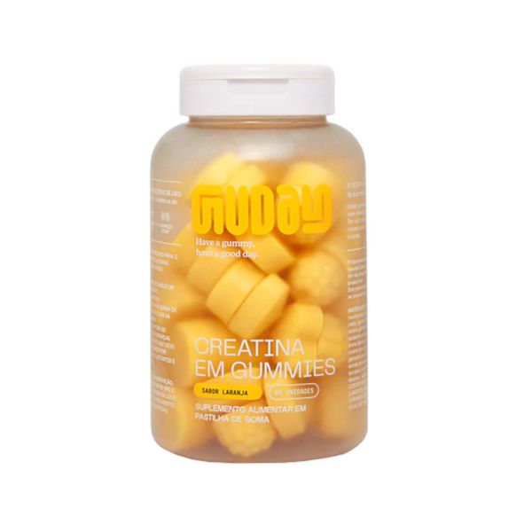 Suplemento Alimentar em Partilha de Goma Creatina em Gummies Sabor Laranja Contém 60 Unidades