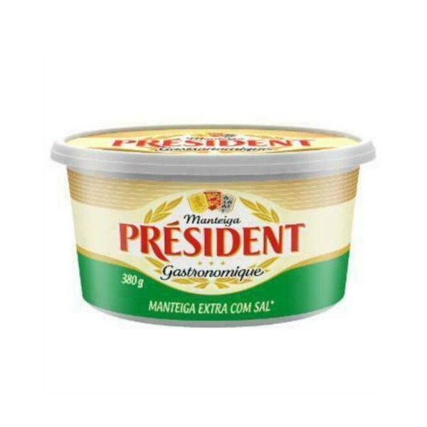 Manteiga Président Com Sal Pote 380g Manteiga Président Com Sal Tablete 380g