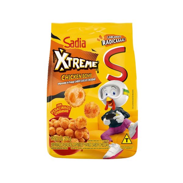 Empanado de Frango Sadia Sabor Queijo Cheddar Xtreme Chicken Embalagem 275g