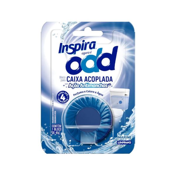 Bloco Sanitário para Caixa Acoplada Limppano Inspira Antimanchas Marine Embalagem 28g