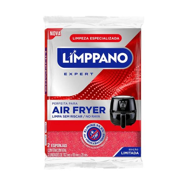 Esponja Antiaderente Limppano Expert Air Fryer Contém 2 Unidades