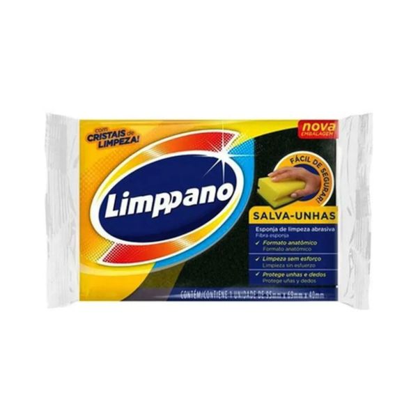 Esponja Limppano Salva Unha Retangular Embalagem 1 Unidade