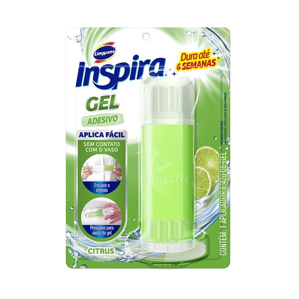 Desodorizador Sanitário Adesivo em Gel Limppano Inspira Citrus Embalagem 42g
