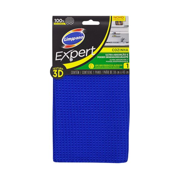 Pano para Cozinha Limppano Expert Textura 3D Cor Azul Contém 1 Unidade