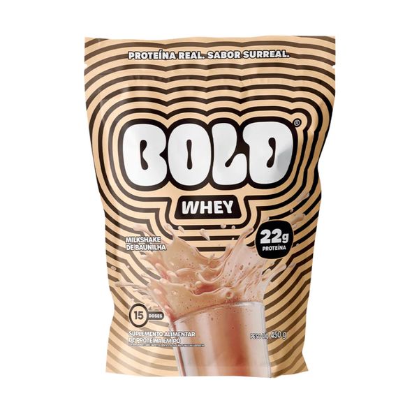 Suplemento Alimentar em Pó Bold Whey Milkshak de Baunilha Embalagem 450g