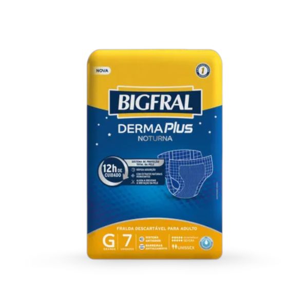 Fralda Geriátrica Adulto Bigfral Noturna G Pacote 7un
