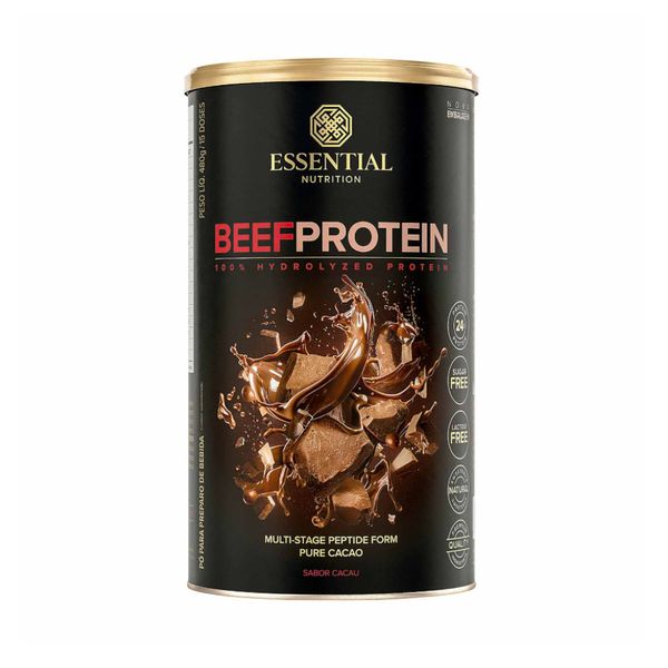 Suplemento Alimentar Essential BeefProtein Sabor Cacao Lata 450g