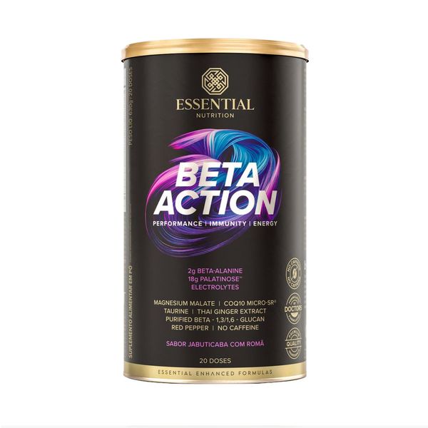 Suplemento Alimentar Essential Beta Action Sabor Jabuticaba com Romã Lata 650g