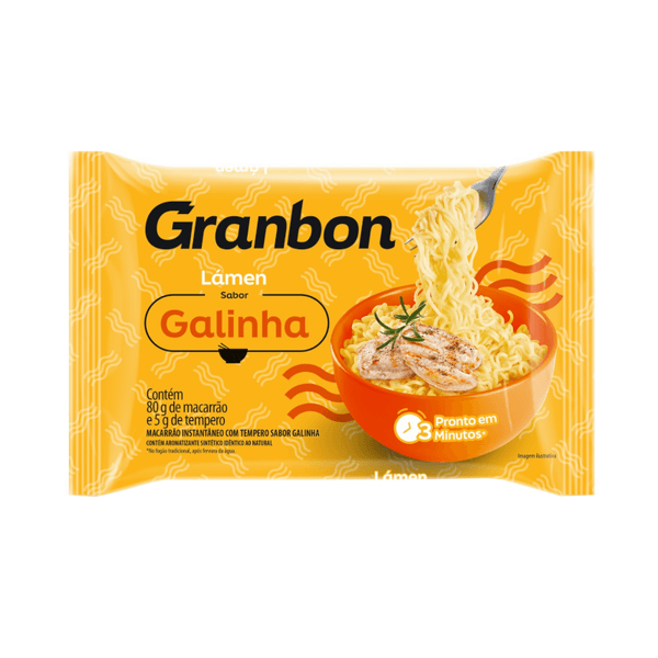 Macarrão Instantâneo GRANBON Lámen Galinha pacote 85g