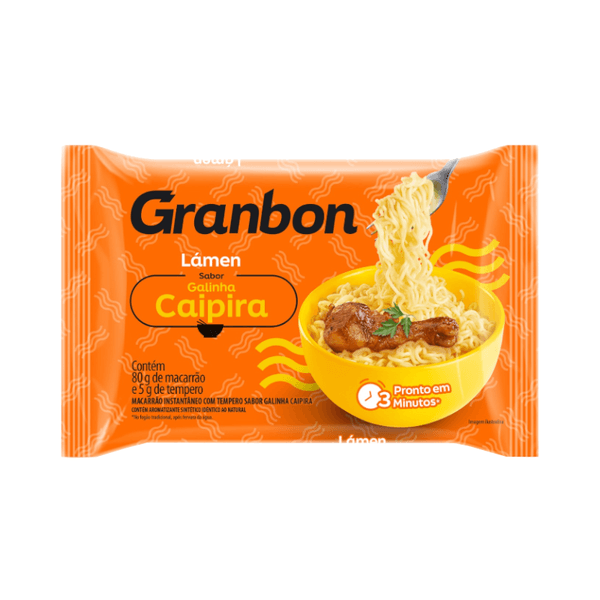 Macarrão Instantâneo GRANBON Lámen Galinha Caipira pacote 85g