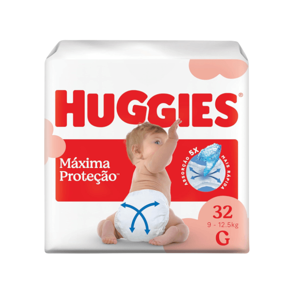 Fralda Descartável Infantil HUGGIES Supreme Care G Pacote 32un