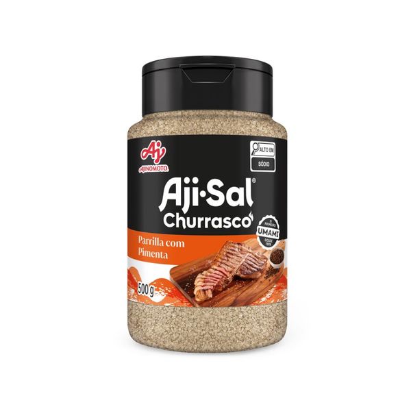 Sal de Parrilla para Churrasco Ajinomoto AJI SAL Pimenta Frasco 500g