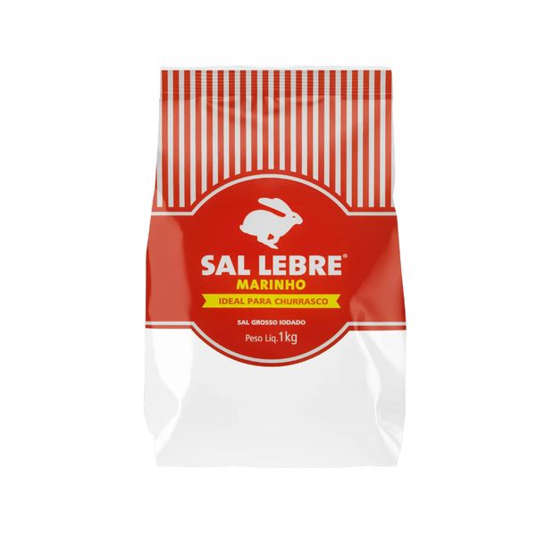 Sal Marinho Grosso para Churrasco Lebre Pacote 1kg
