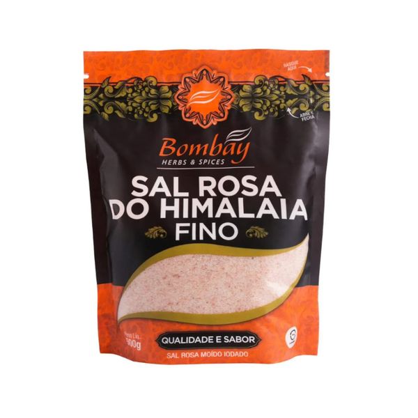 Sal Rosa do Himalaia Bombay Fino Embalagem 500g