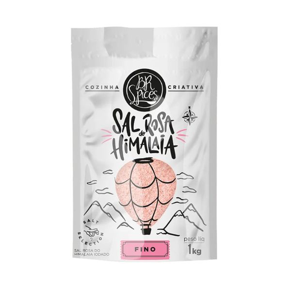 Sal Rosa Do Himalia Fino Br Spices Embalagem 1kg