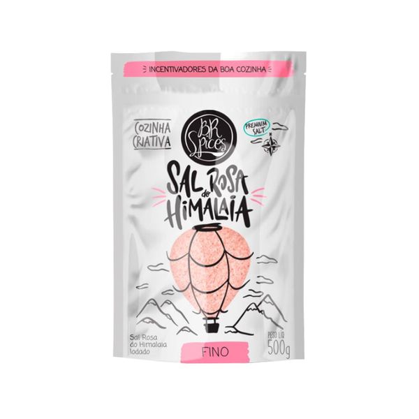Sal Rosa do Himalaia Fino Br Spices Embalagem 500g