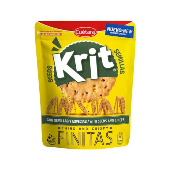 Biscoito Krit Finitas Cuétara Sementes Nutritivo Embalagem 150g