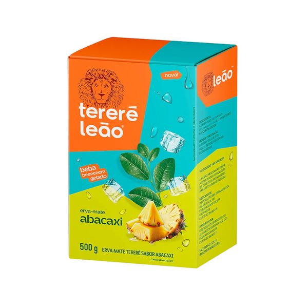 Tereré Leão Erva Mate Sabor Abacaxi Caixa 500g